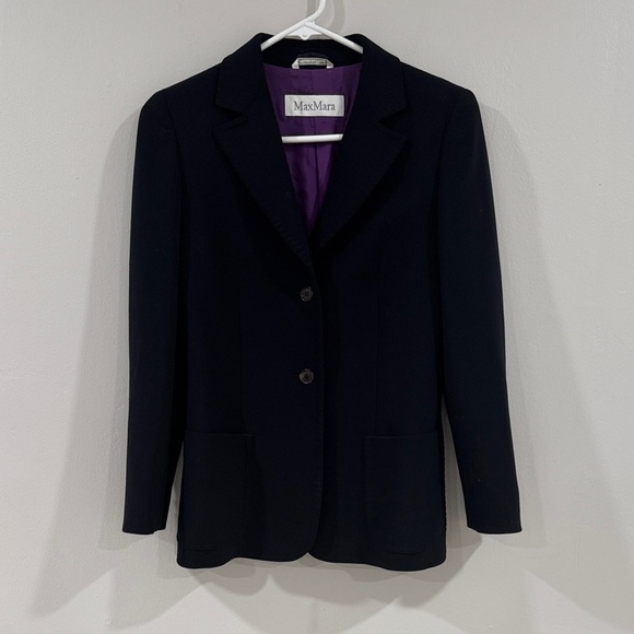 MaxMara Jackets & Blazers - MaxMara Dark Navy wool Women's Blazer